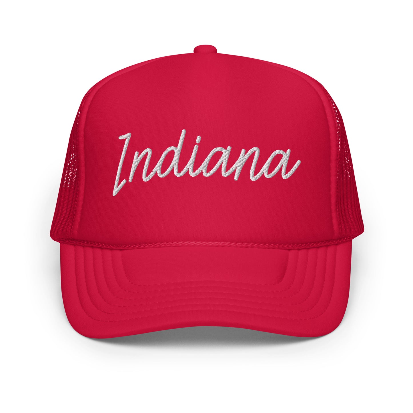 Indiana Retro Script Foam 5 Panel A-Frame Snapback Trucker Hat