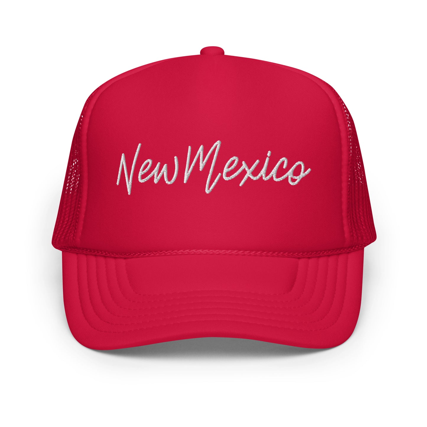 New Mexico Retro Script Foam 5 Panel A-Frame Snapback Trucker Hat