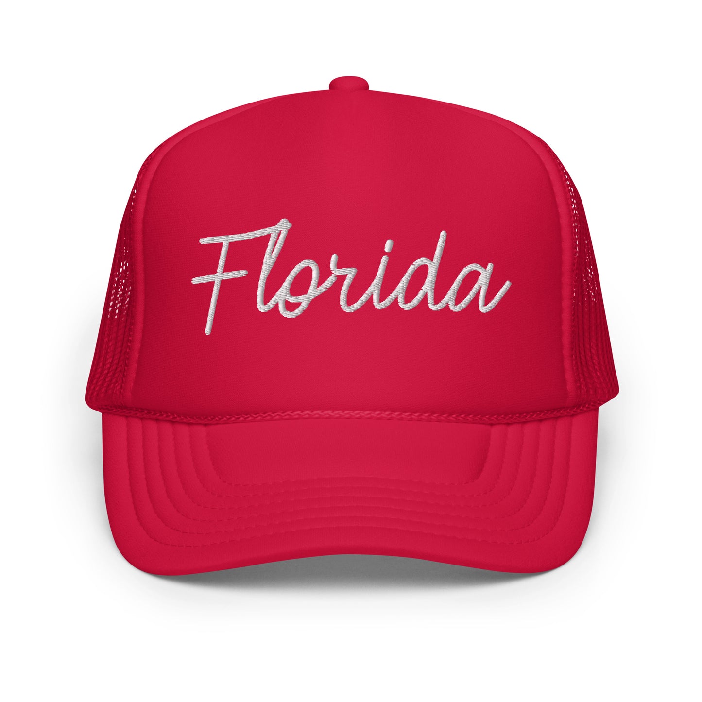 Florida Retro Script Foam 5 Panel A-Frame Snapback Trucker Hat