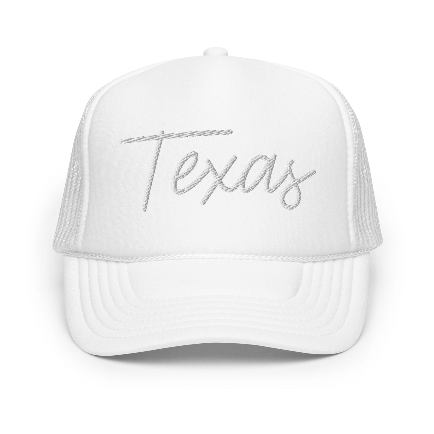 Texas Retro Script Foam 5 Panel A-Frame Snapback Trucker Hat