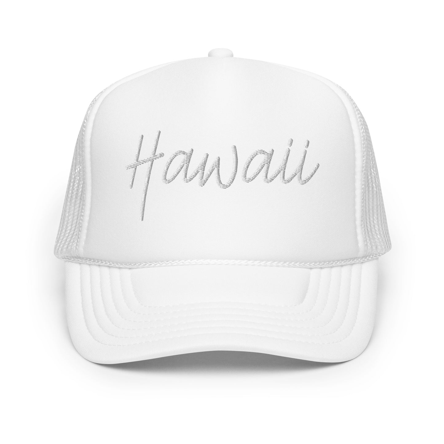 Hawaii Retro Script Foam 5 Panel A-Frame Snapback Trucker Hat