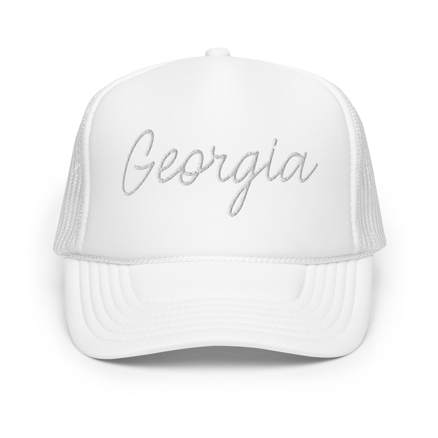 Georgia Retro Script Foam 5 Panel A-Frame Snapback Trucker Hat