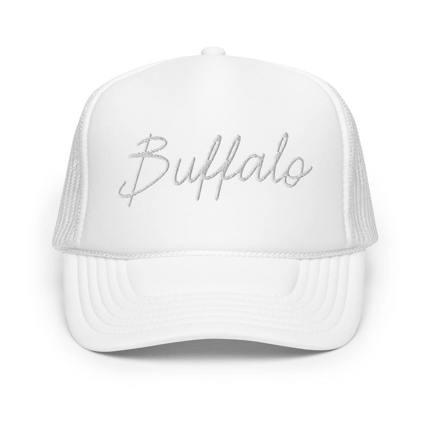 Buffalo Retro Script Foam 5 Panel A-Frame Snapback Trucker Hat