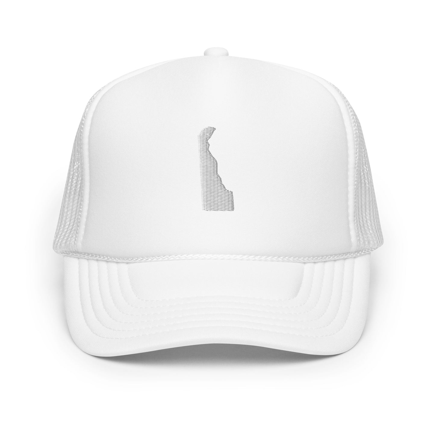 Delaware State Silhouette Foam 5 Panel A-Frame Snapback Trucker Hat