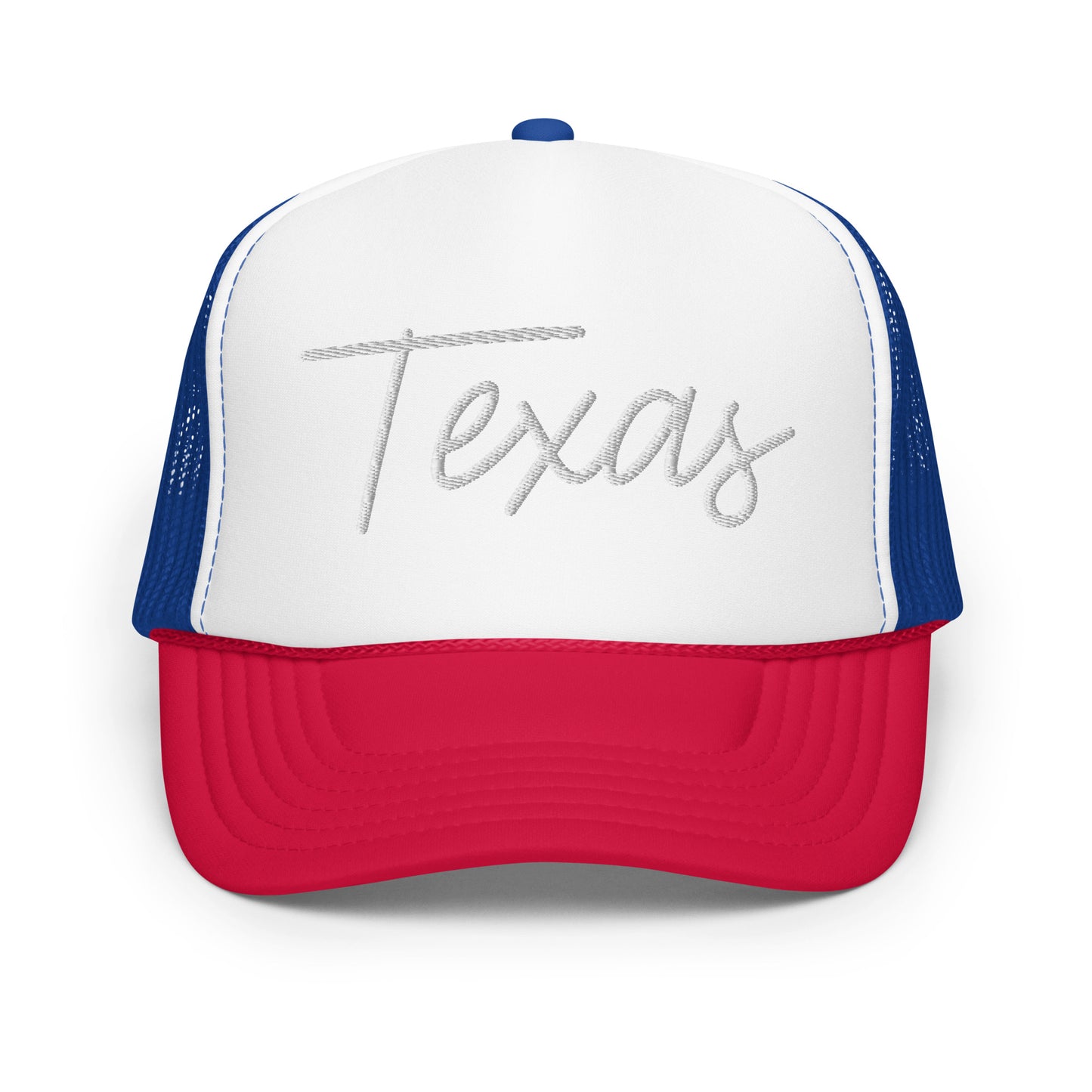 Texas Retro Script Foam 5 Panel A-Frame Snapback Trucker Hat