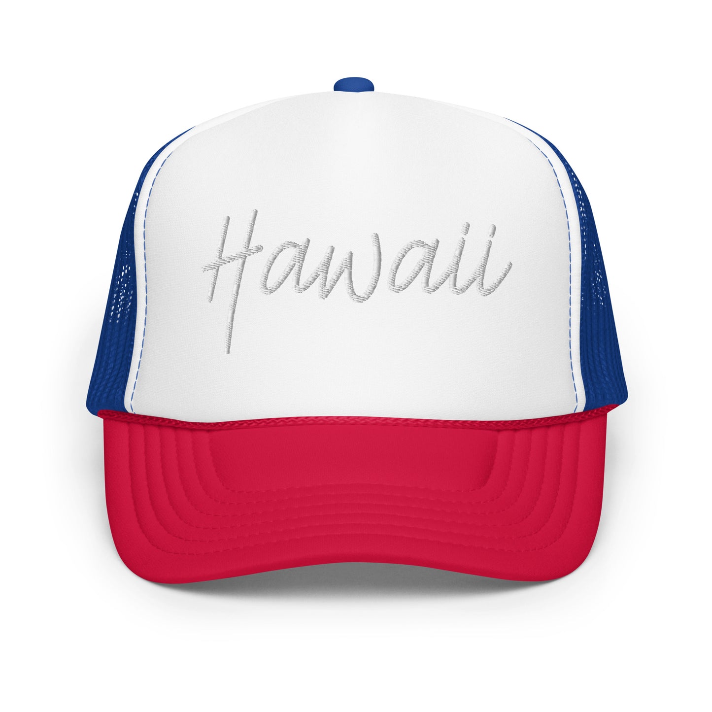 Hawaii Retro Script Foam 5 Panel A-Frame Snapback Trucker Hat