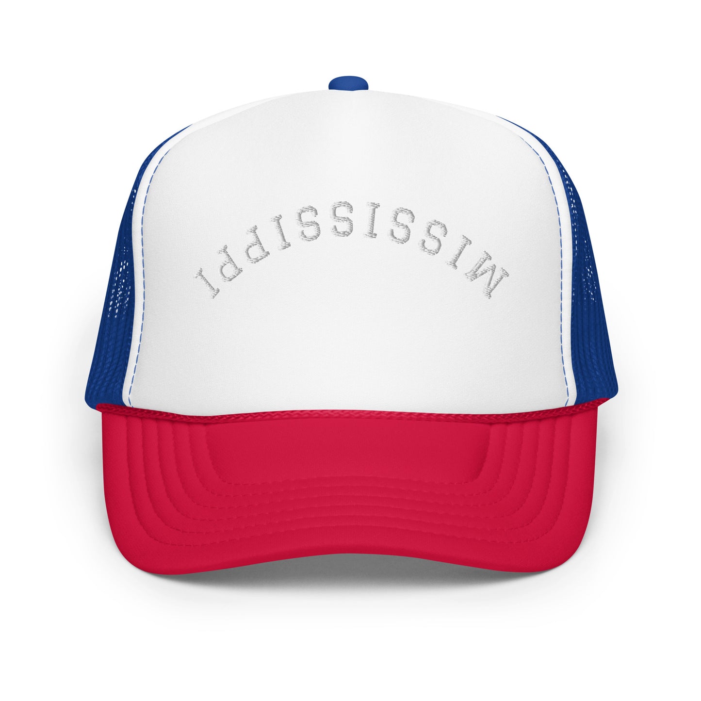 Mississippi Upside Down Arch Foam 5 Panel A-Frame Snapback Trucker Hat