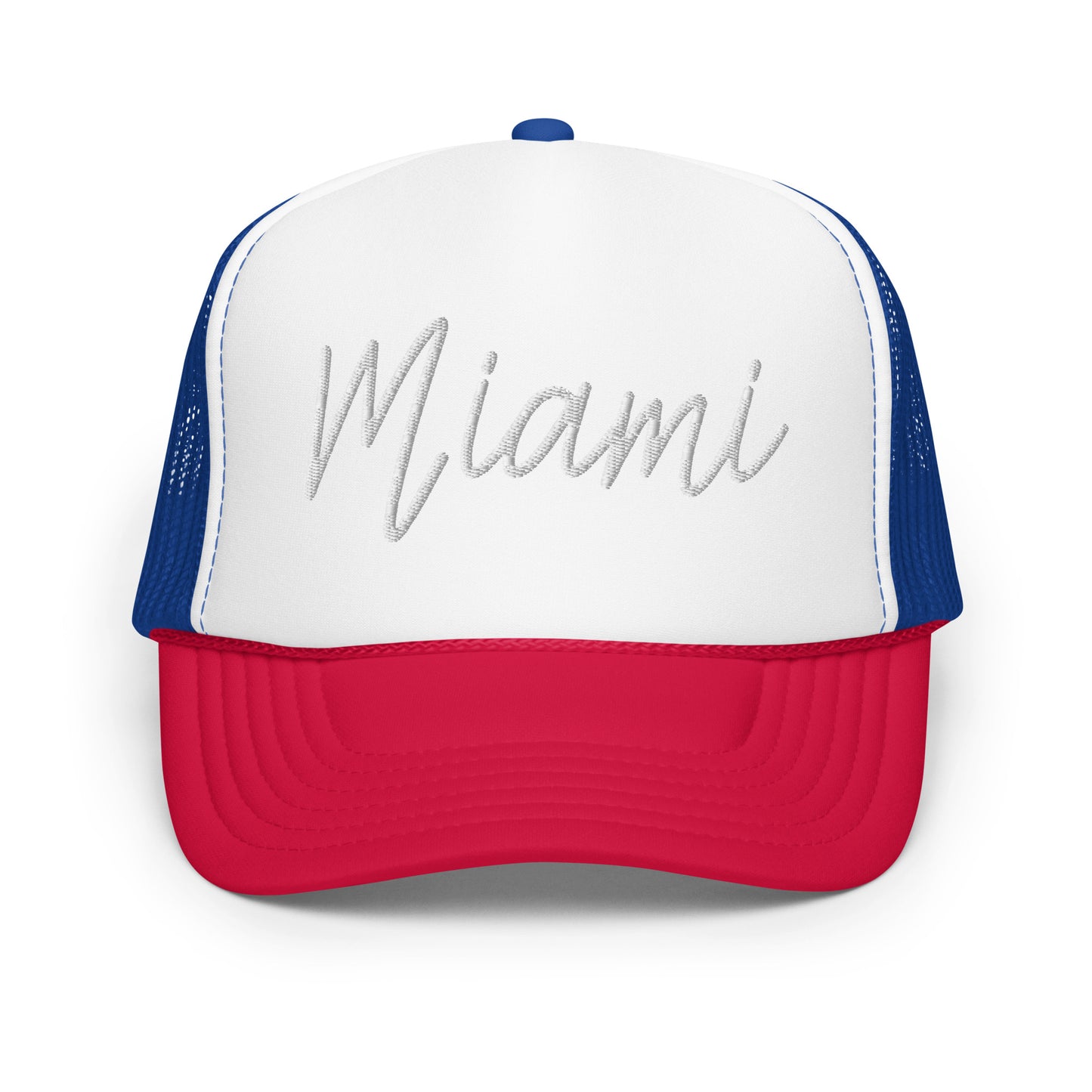 Miami Retro Script Foam 5 Panel A-Frame Snapback Trucker Hat