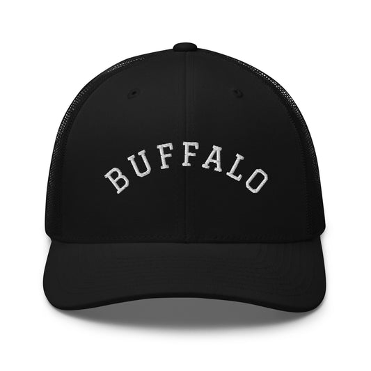 Buffalo Arch Mid 6 Panel Snapback Trucker Hat