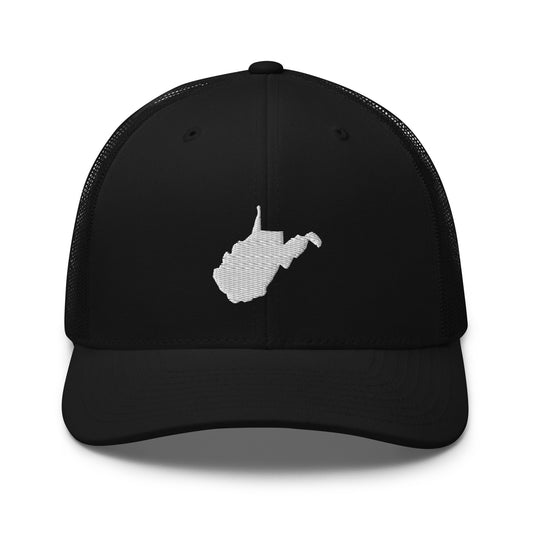 West Virginia State Silhouette Mid 6 Panel Snapback Trucker Hat