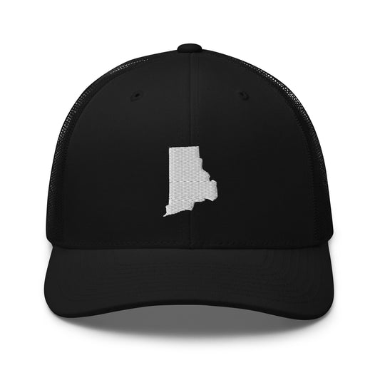 Rhode Island State Silhouette Mid 6 Panel Snapback Trucker Hat