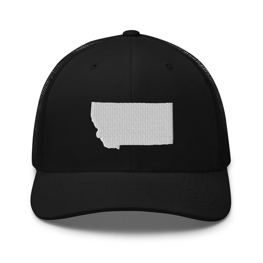 Montana State Silhouette Mid 6 Panel Snapback Trucker Hat