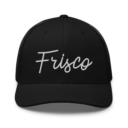 Frisco Retro Script Mid 6 Panel Snapback Trucker Hat