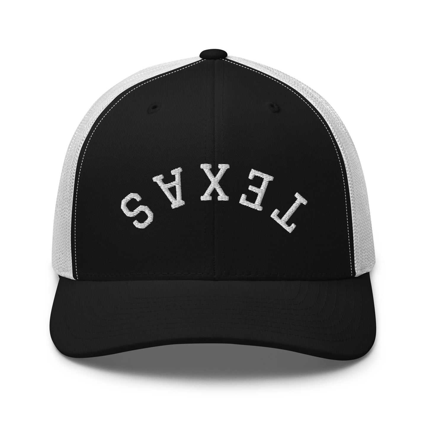 Texas Upside Down Arch Mid 6 Panel Snapback Trucker Hat