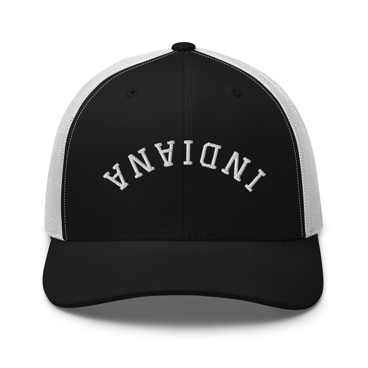 Indiana Upside Down Arch Mid 6 Panel Snapback Trucker Hat