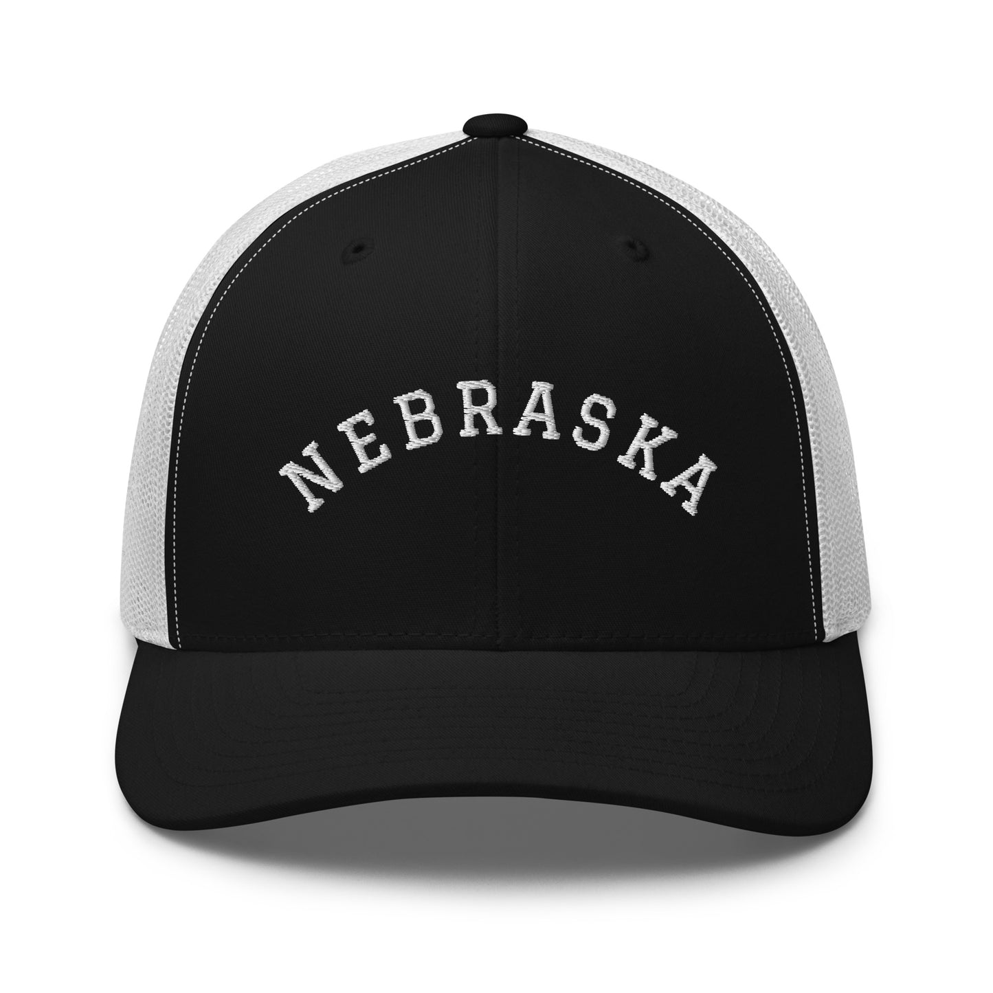 Nebraska Arch Mid 6 Panel Snapback Trucker Hat