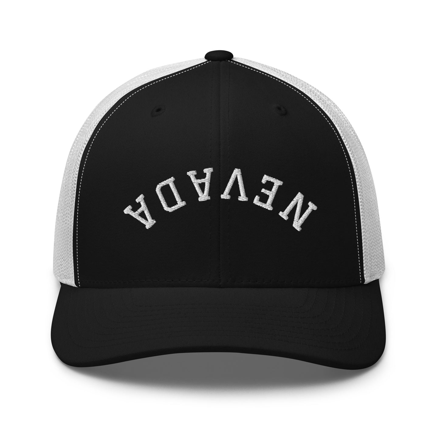 Nevada Upside Down Arch Mid 6 Panel Snapback Trucker Hat