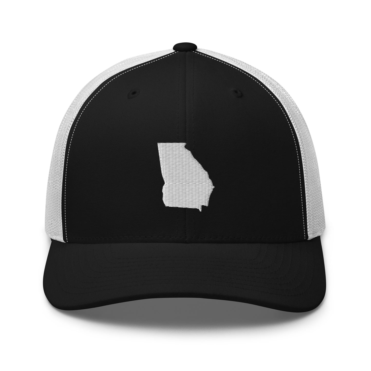 Georgia State Silhouette Mid 6 Panel Snapback Trucker Hat