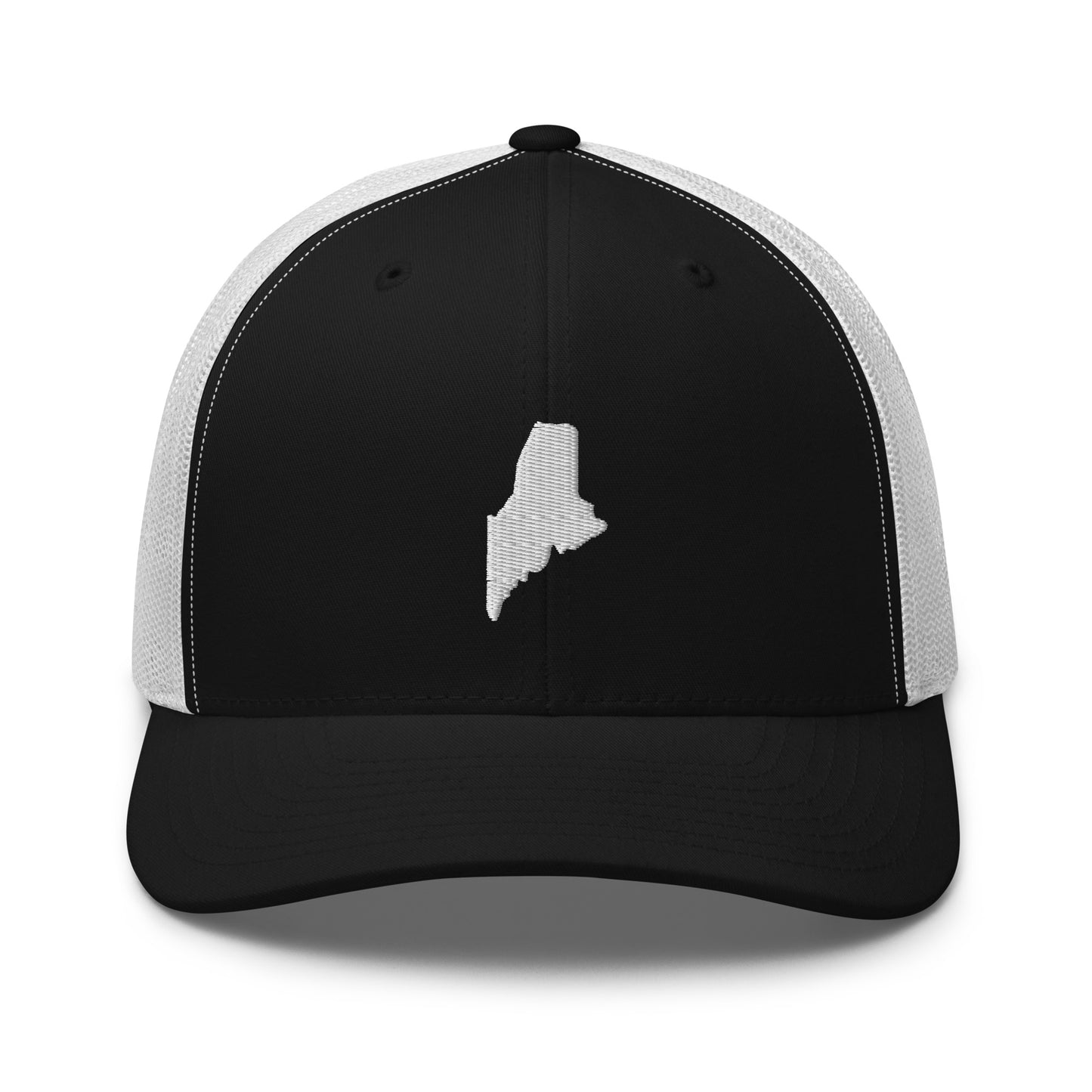 Maine State Silhouette Mid 6 Panel Snapback Trucker Hat