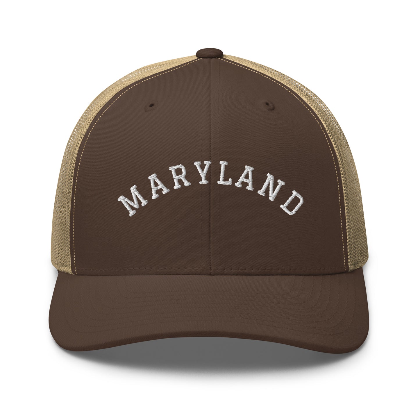 Maryland Arch Mid 6 Panel Snapback Trucker Hat