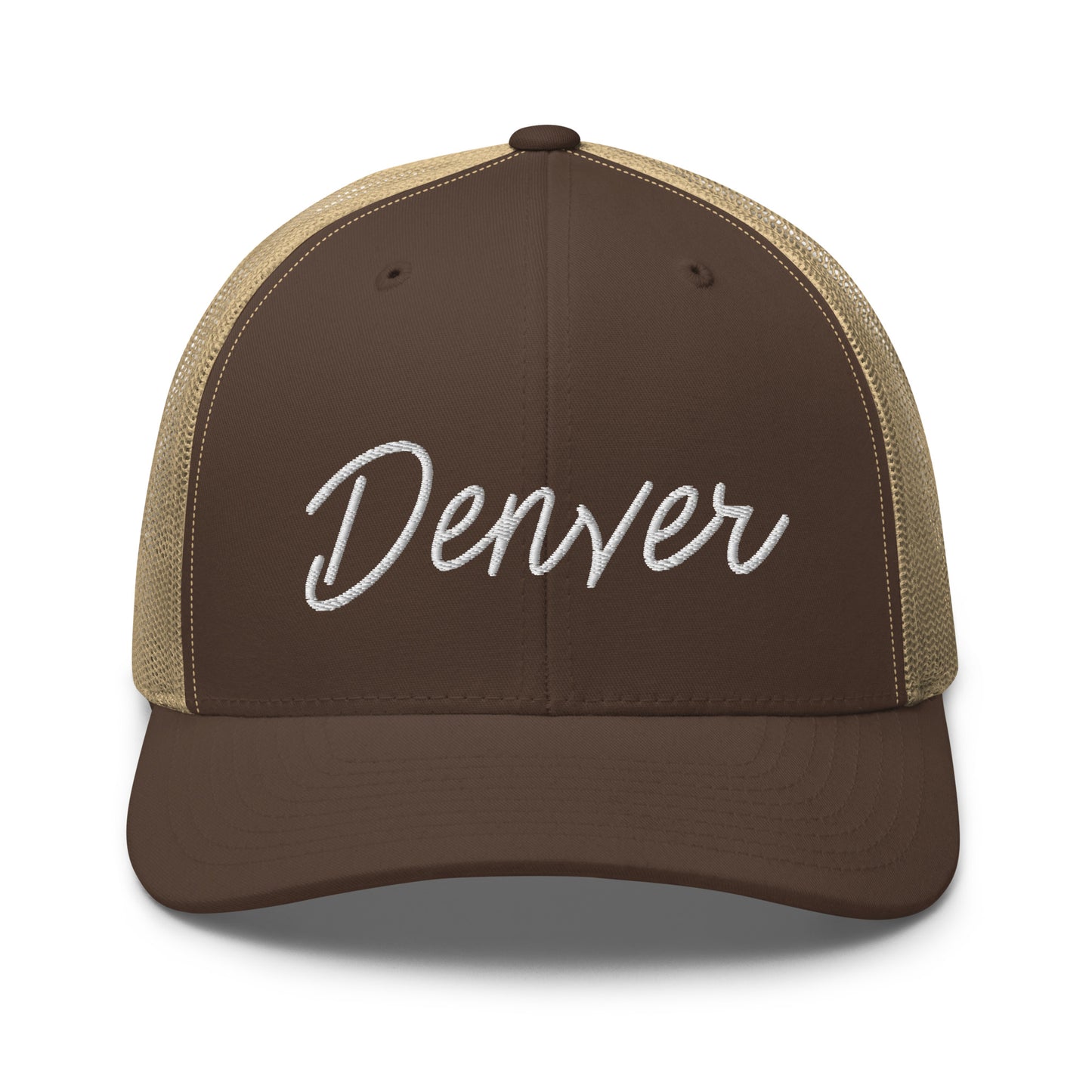 Denver Retro Script Mid 6 Panel Snapback Trucker Hat