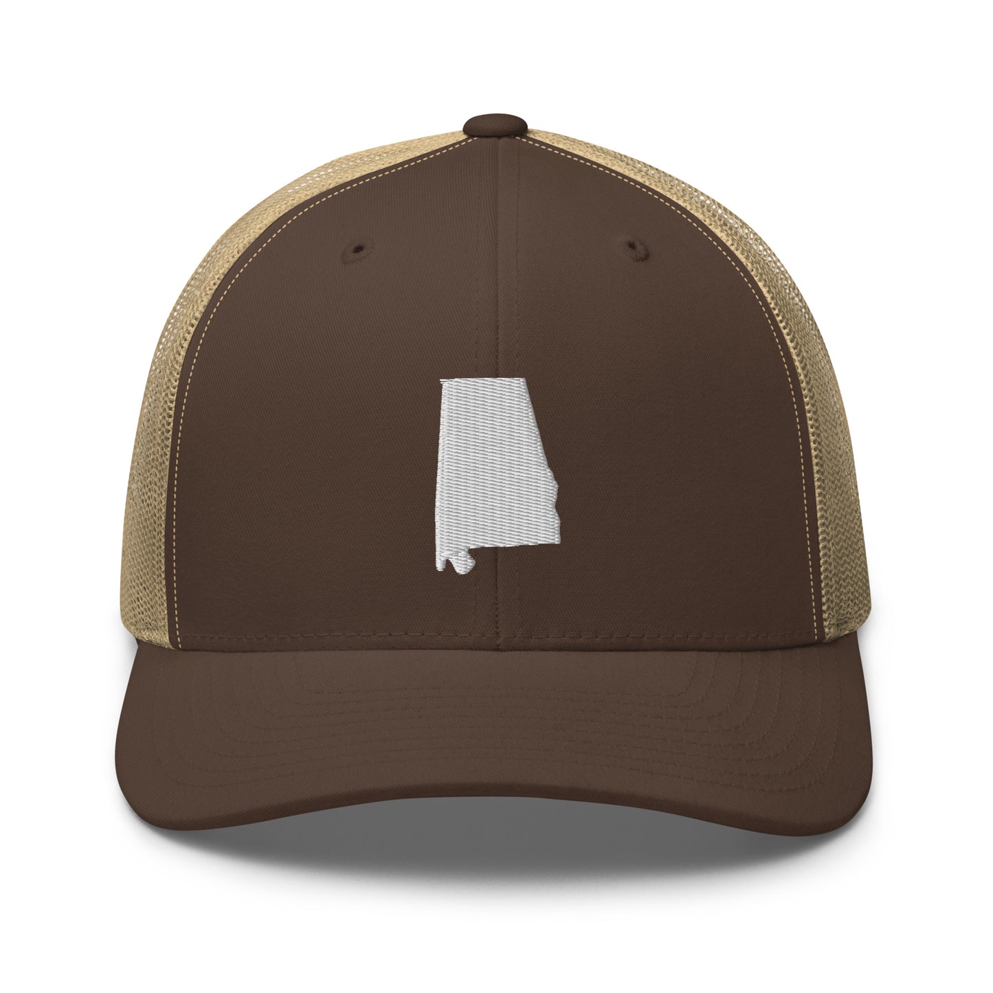 Alabama State Silhouette Mid 6 Panel Snapback Trucker Hat