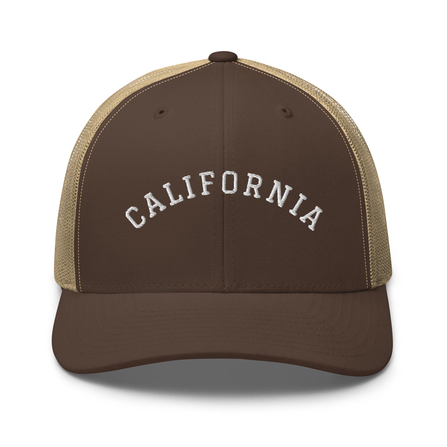 California Arch Mid 6 Panel Snapback Trucker Hat