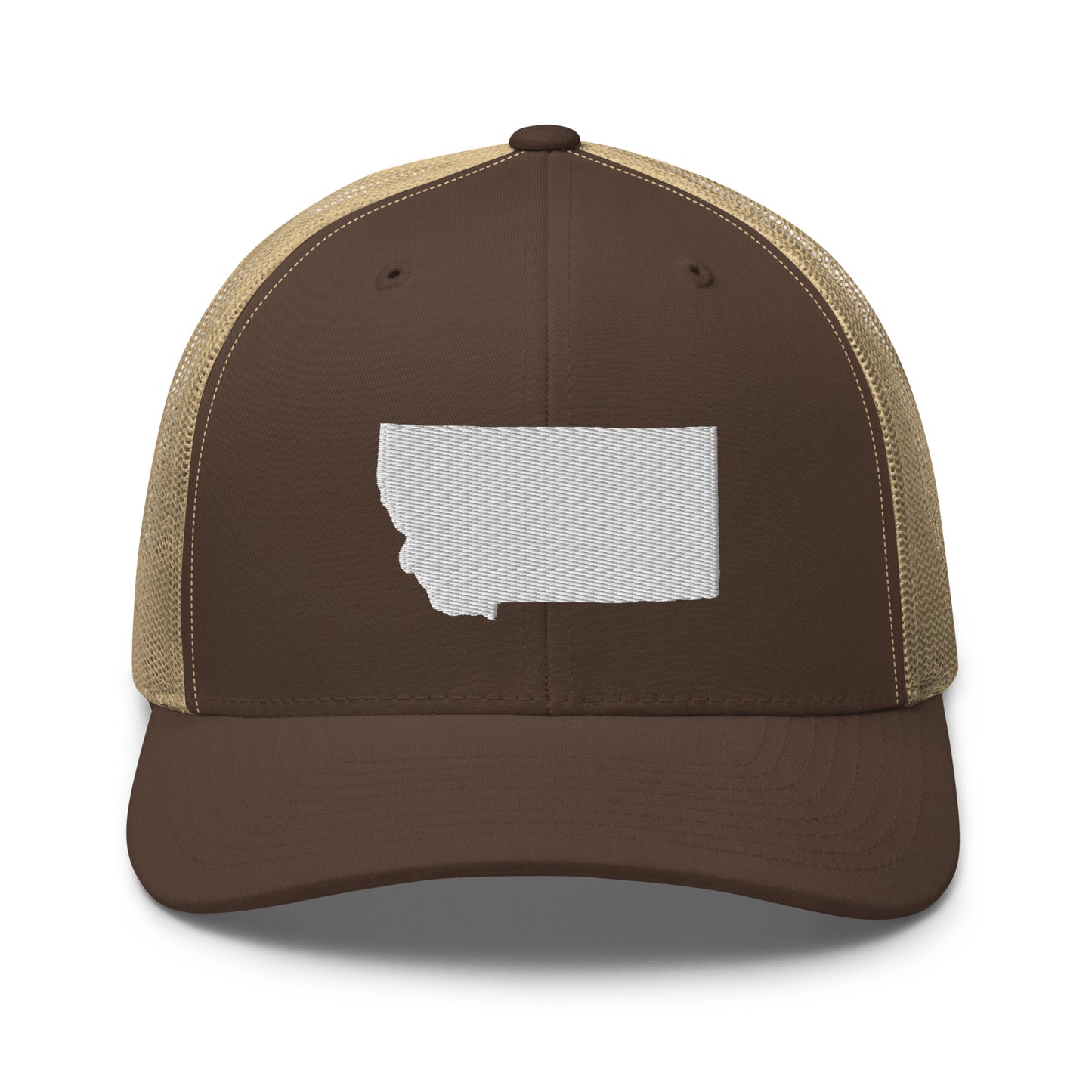 Montana State Silhouette Mid 6 Panel Snapback Trucker Hat