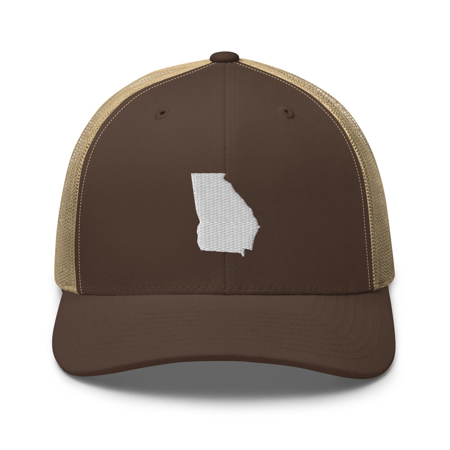 Georgia State Silhouette Mid 6 Panel Snapback Trucker Hat