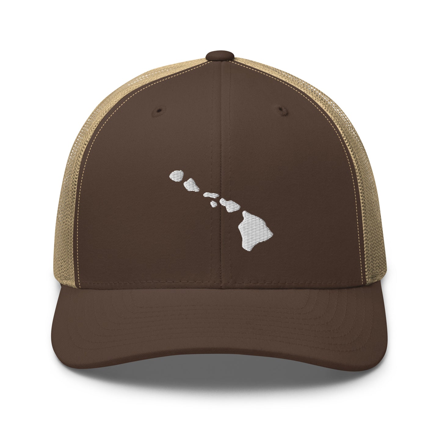 Hawaii State Silhouette Mid 6 Panel Snapback Trucker Hat