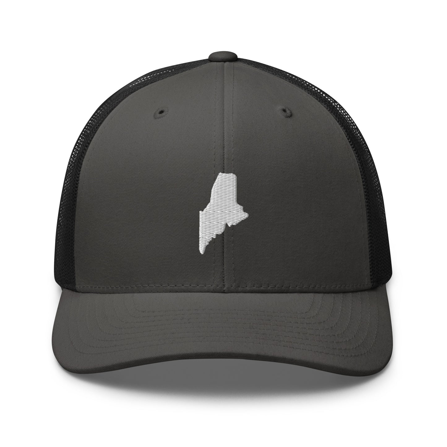 Maine State Silhouette Mid 6 Panel Snapback Trucker Hat