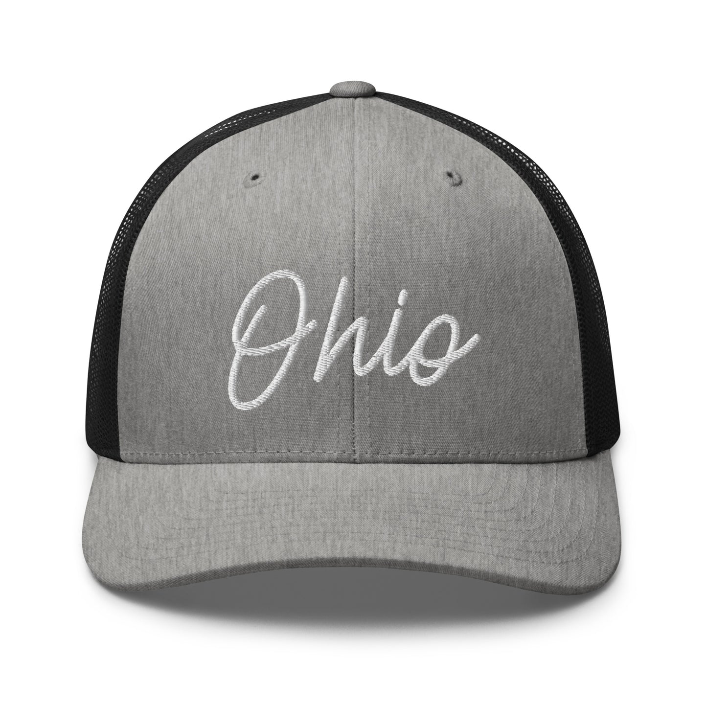 Ohio Retro Script Mid 6 Panel Snapback Trucker Hat