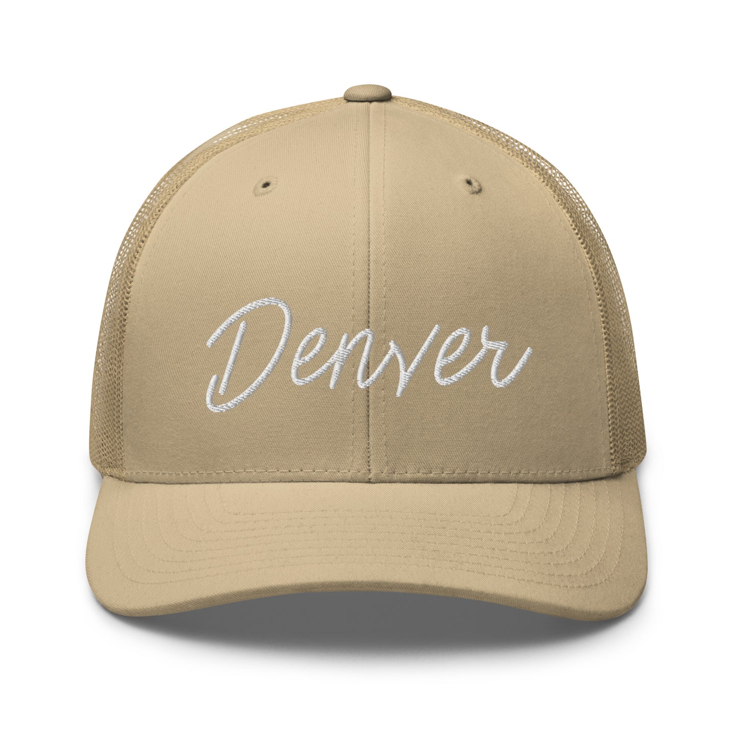 Denver Retro Script Mid 6 Panel Snapback Trucker Hat