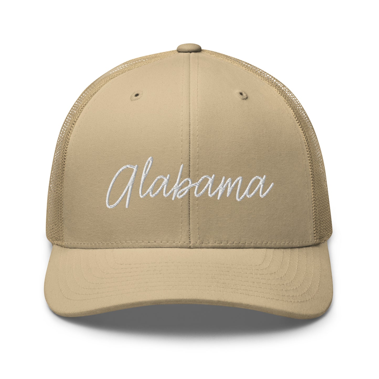 Alabama Retro Script Mid 6 Panel Snapback Trucker Hat