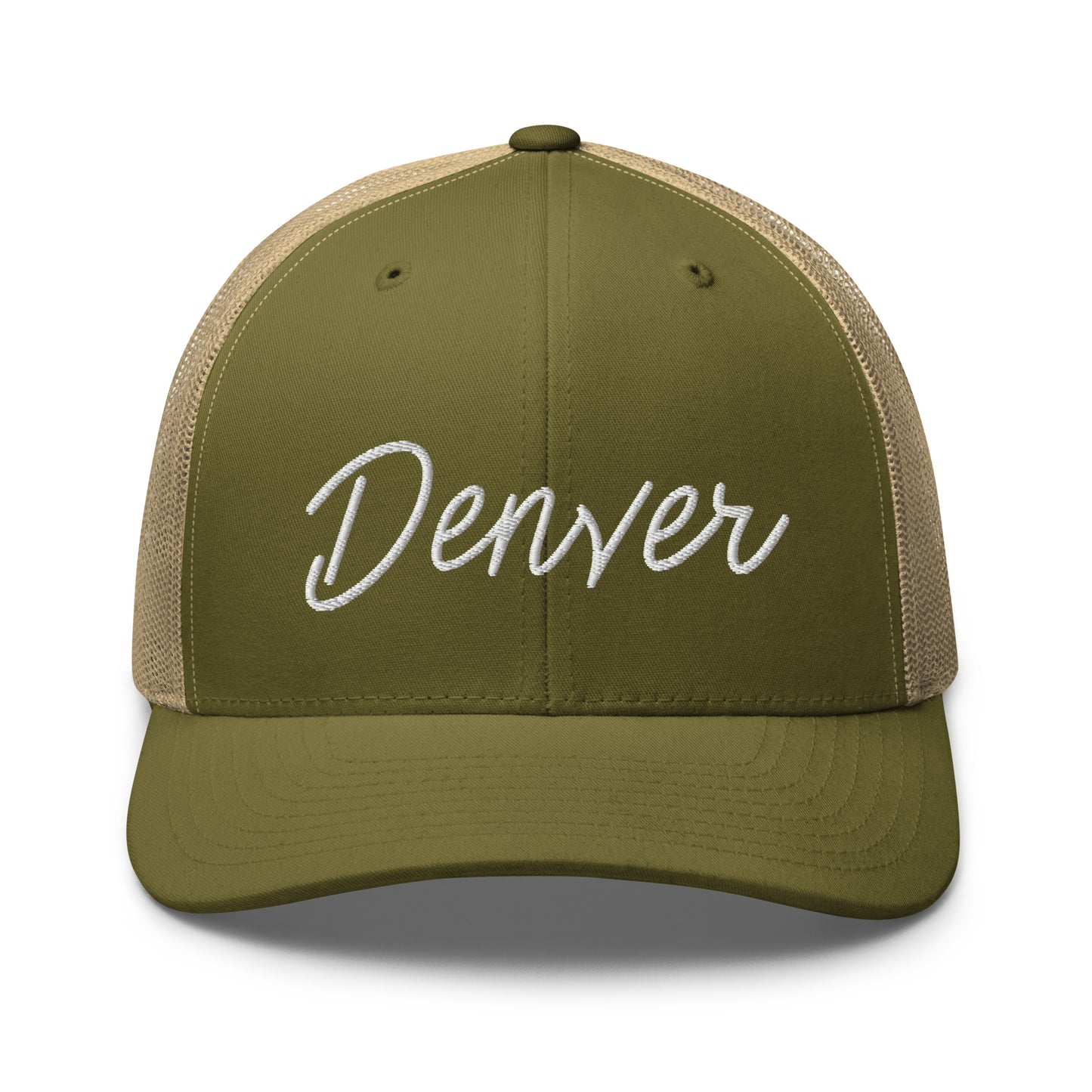 Denver Retro Script Mid 6 Panel Snapback Trucker Hat