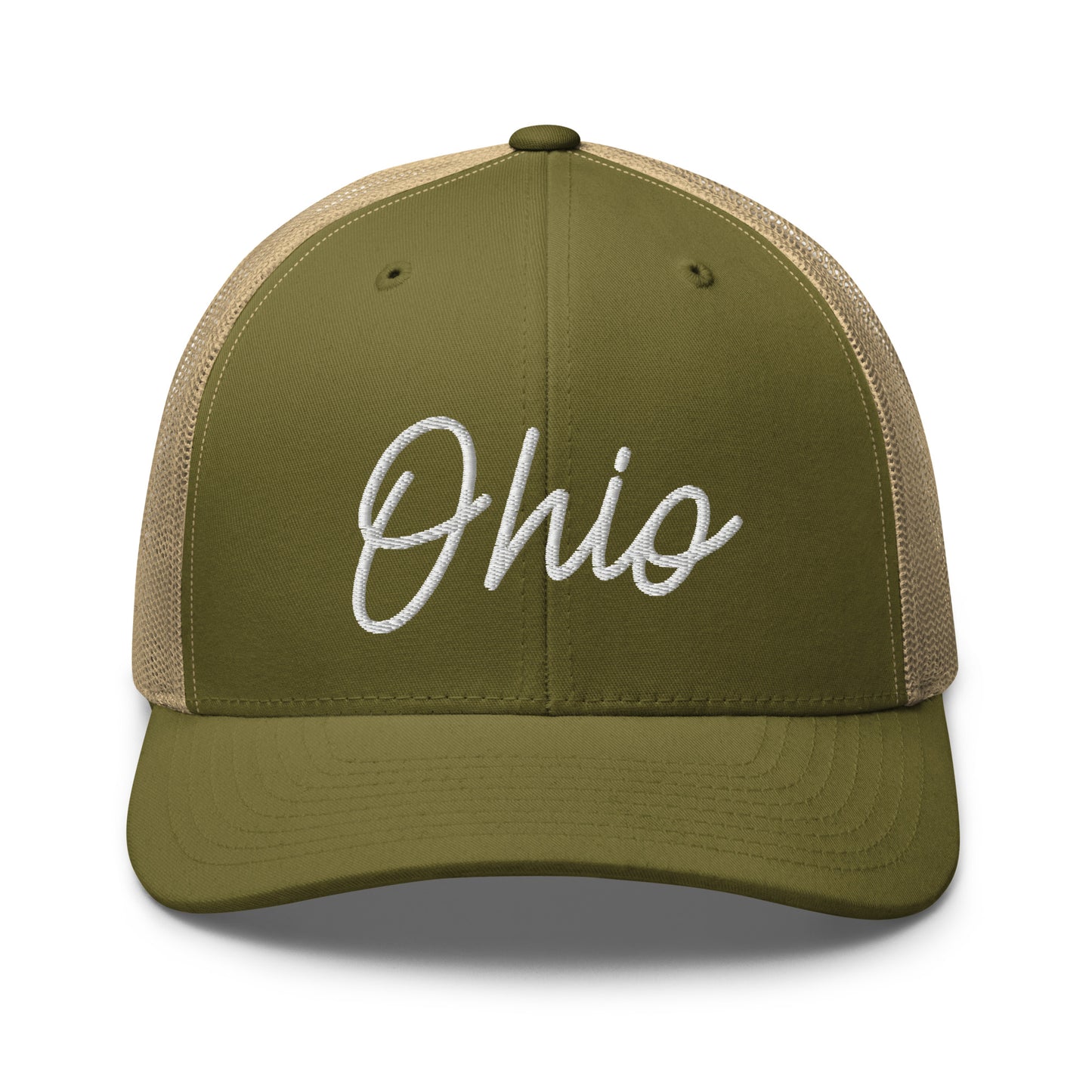 Ohio Retro Script Mid 6 Panel Snapback Trucker Hat