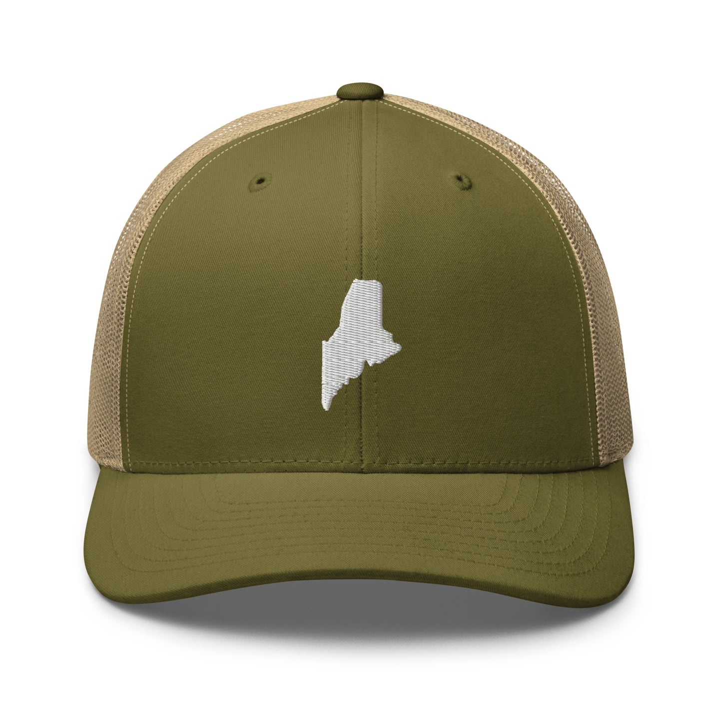 Maine State Silhouette Mid 6 Panel Snapback Trucker Hat