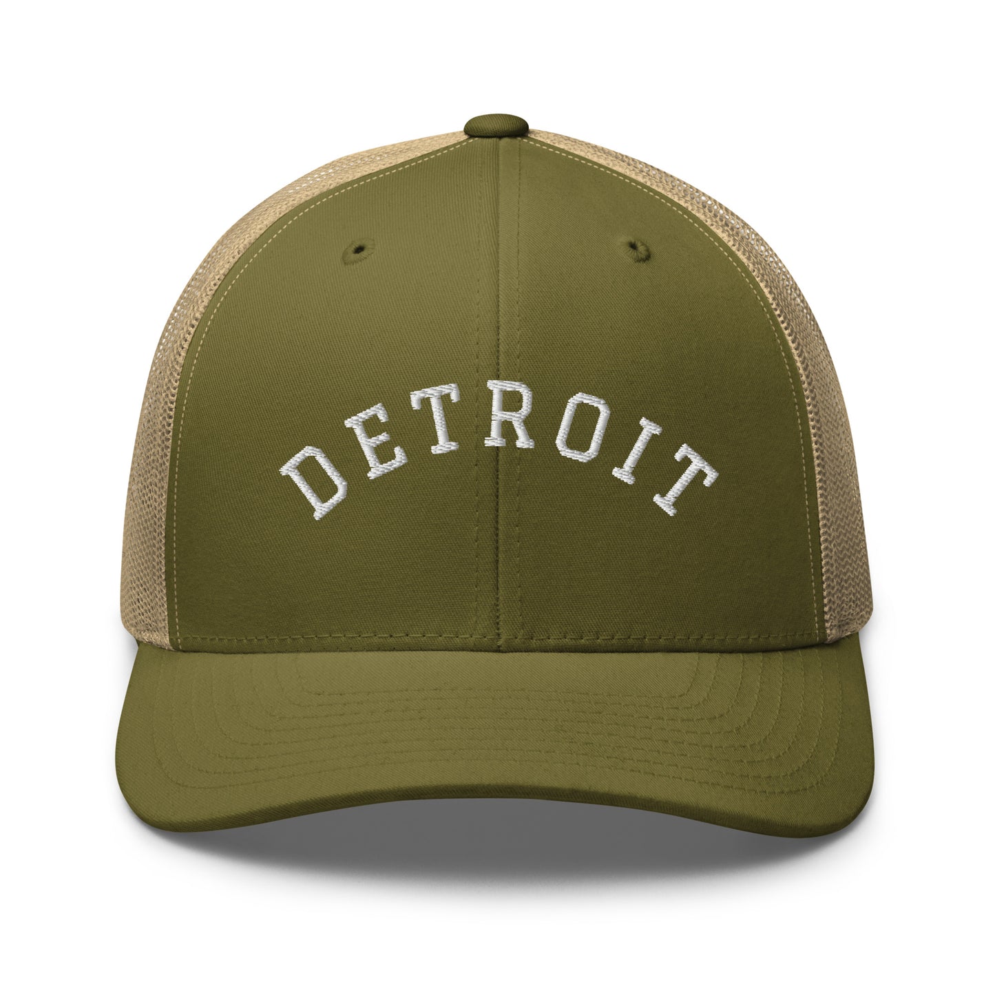 Detroit Arch Mid 6 Panel Snapback Trucker Hat