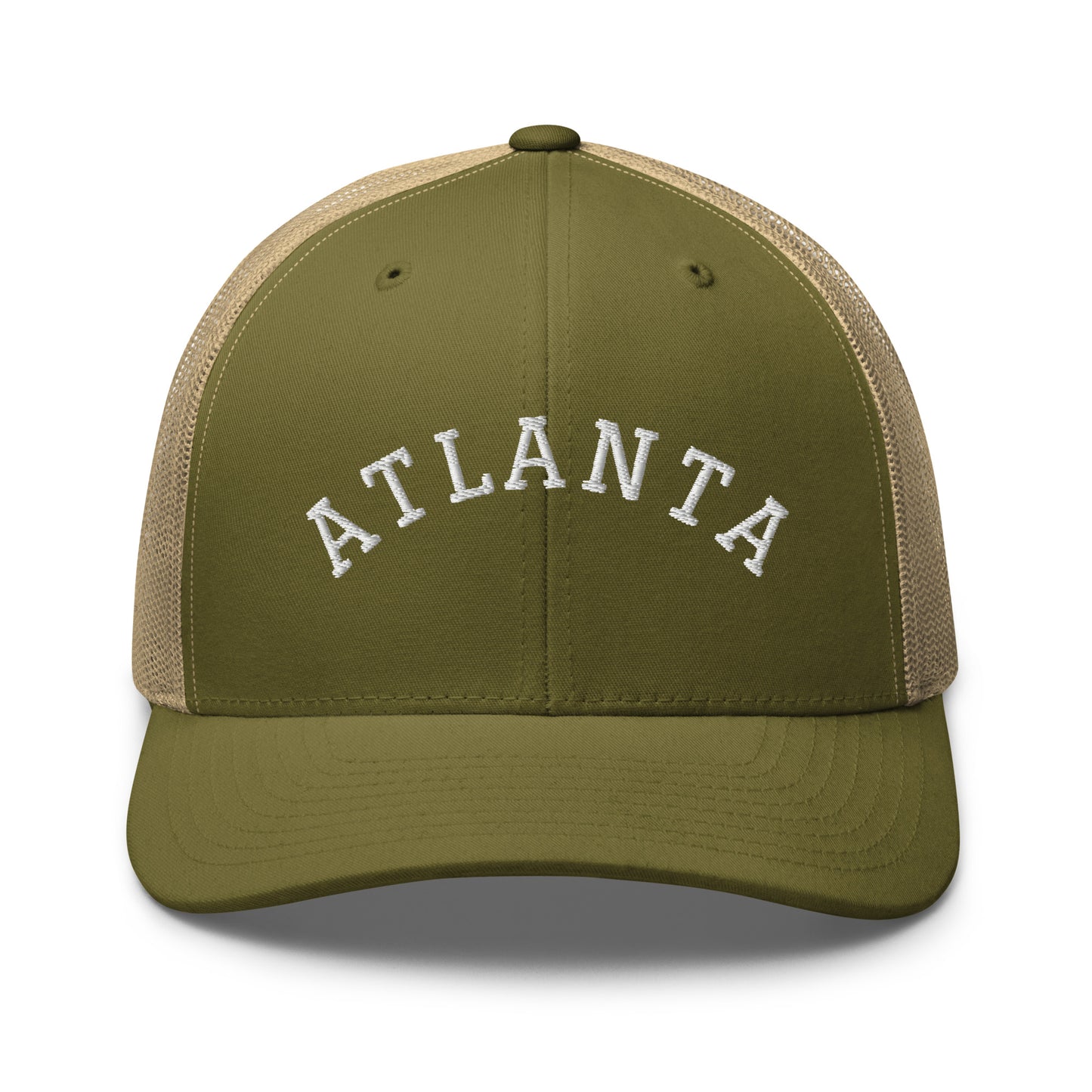 Atlanta Arch Mid 6 Panel Snapback Trucker Hat