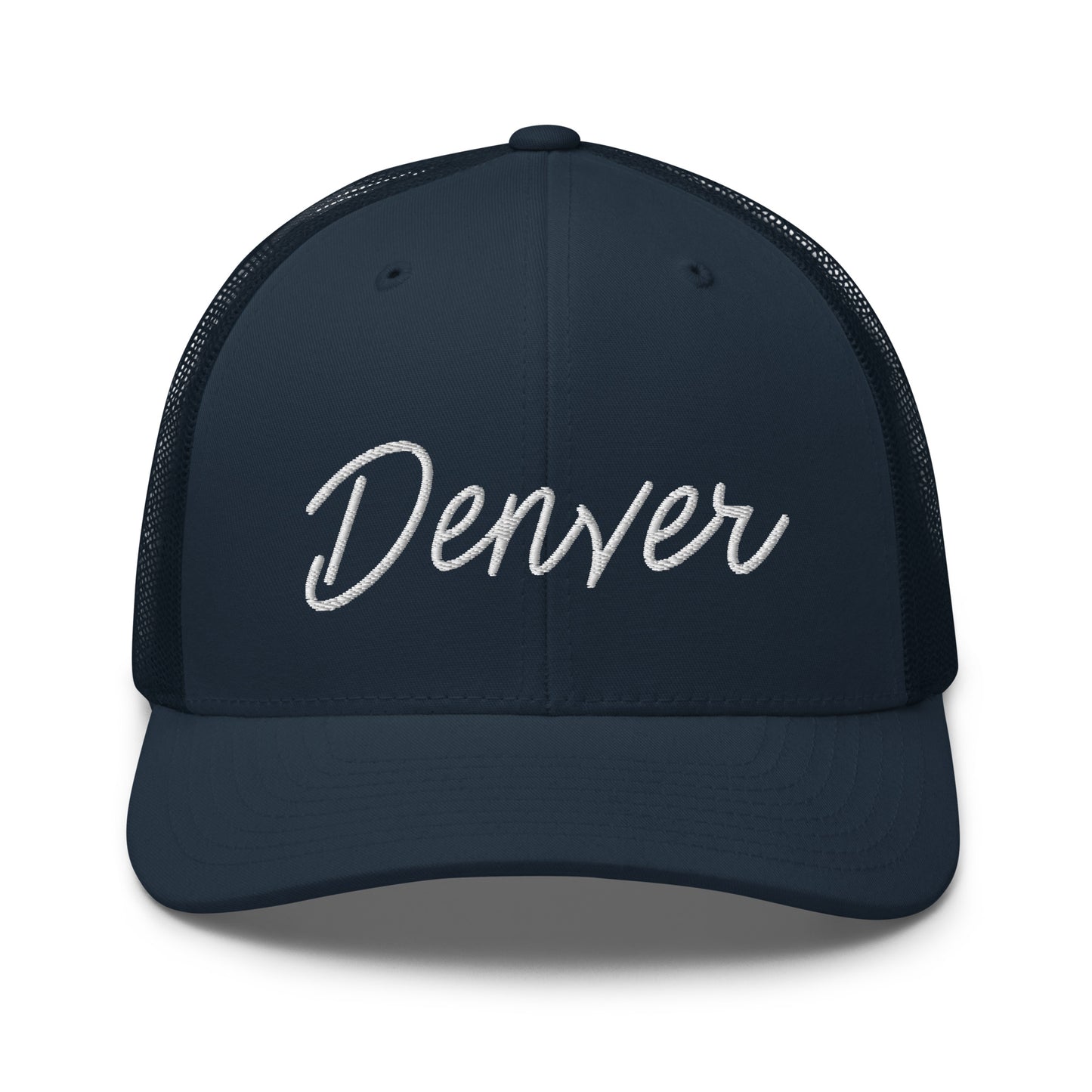 Denver Retro Script Mid 6 Panel Snapback Trucker Hat