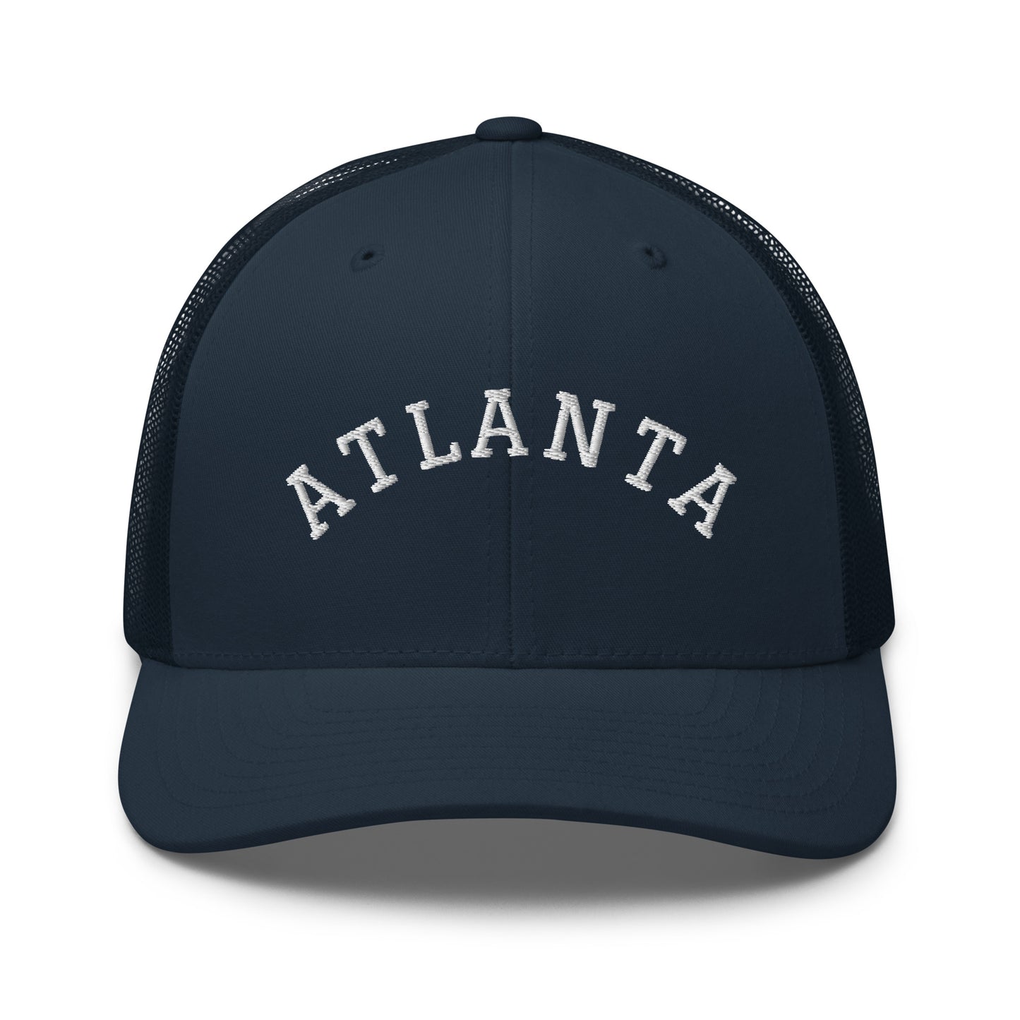 Atlanta Arch Mid 6 Panel Snapback Trucker Hat