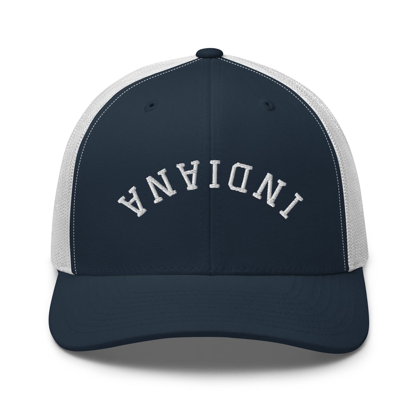 Indiana Upside Down Arch Mid 6 Panel Snapback Trucker Hat