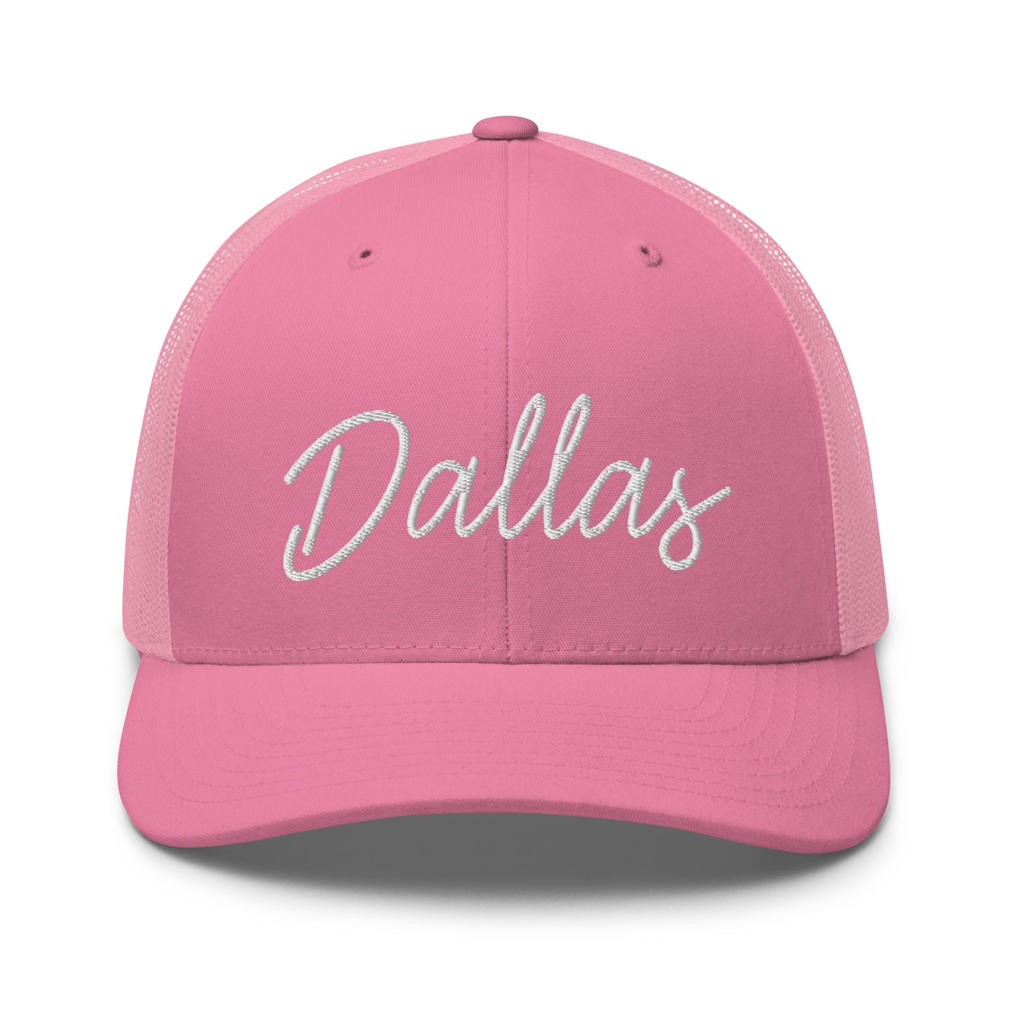 Dallas Retro Script Mid 6 Panel Snapback Trucker Hat