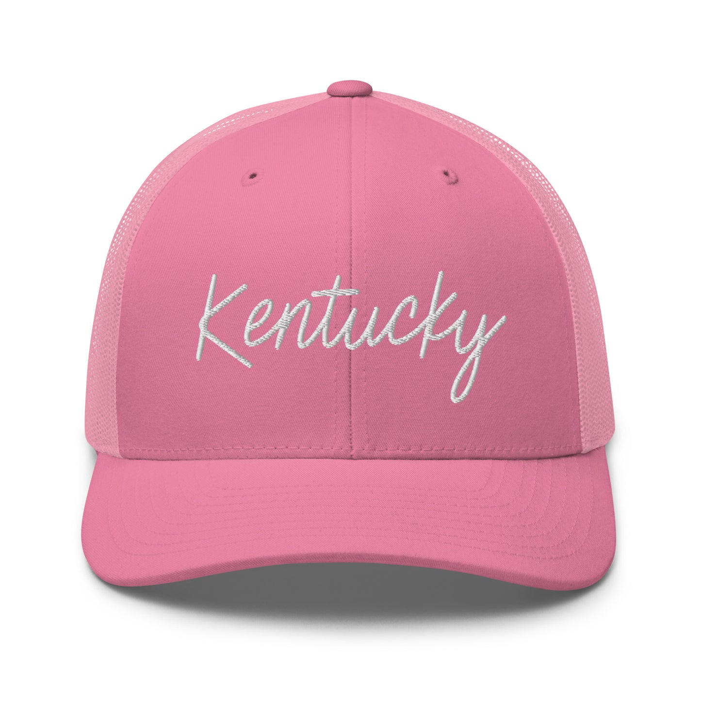 Kentucky Retro Script Mid 6 Panel Snapback Trucker Hat