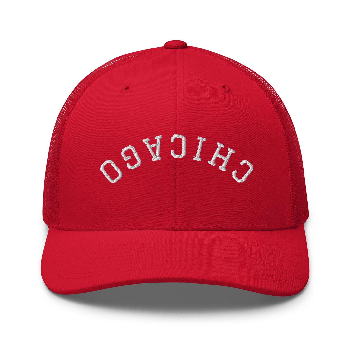 Chicago Upside Down Arch Mid 6 Panel Snapback Trucker Hat