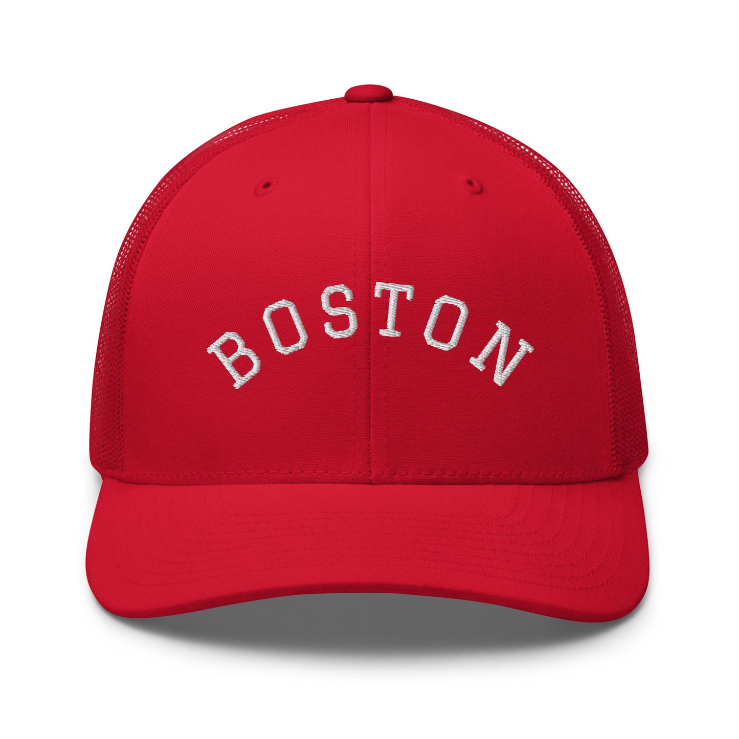Boston Arch Mid 6 Panel Snapback Trucker Hat