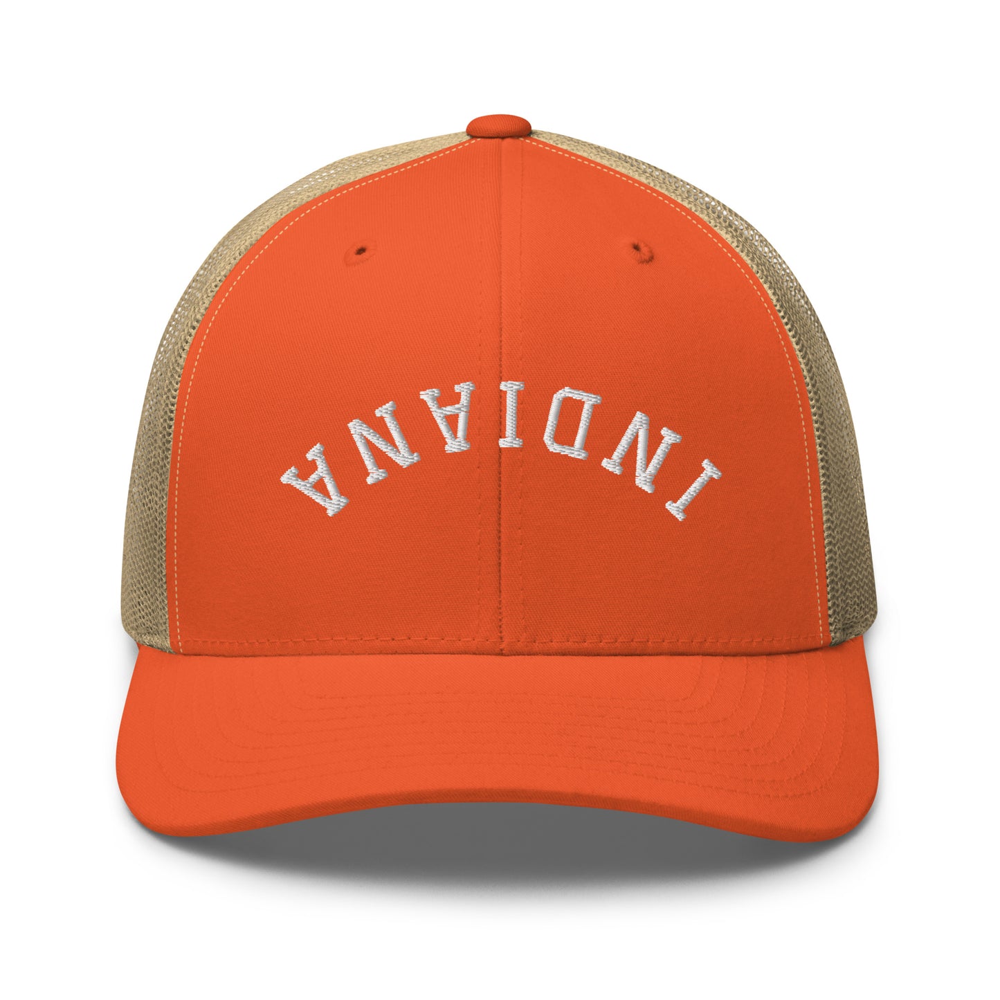 Indiana Upside Down Arch Mid 6 Panel Snapback Trucker Hat