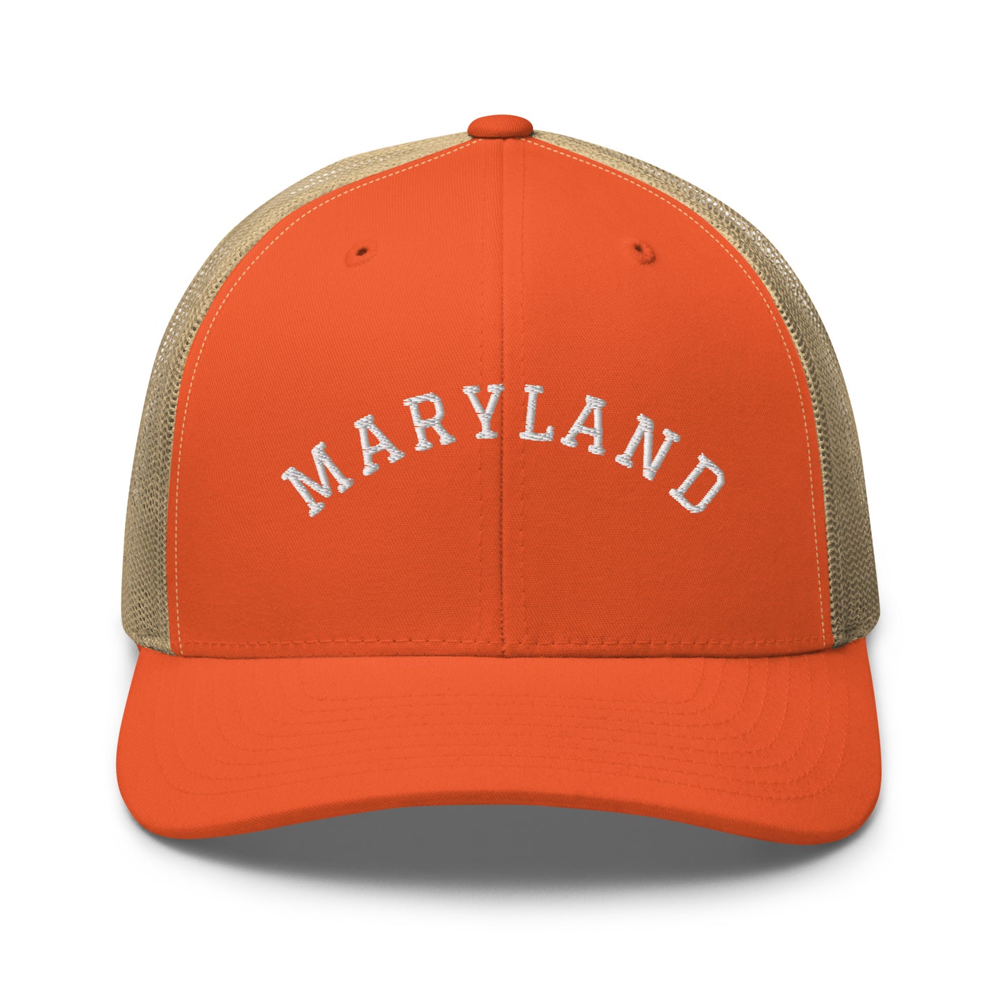 Maryland Arch Mid 6 Panel Snapback Trucker Hat