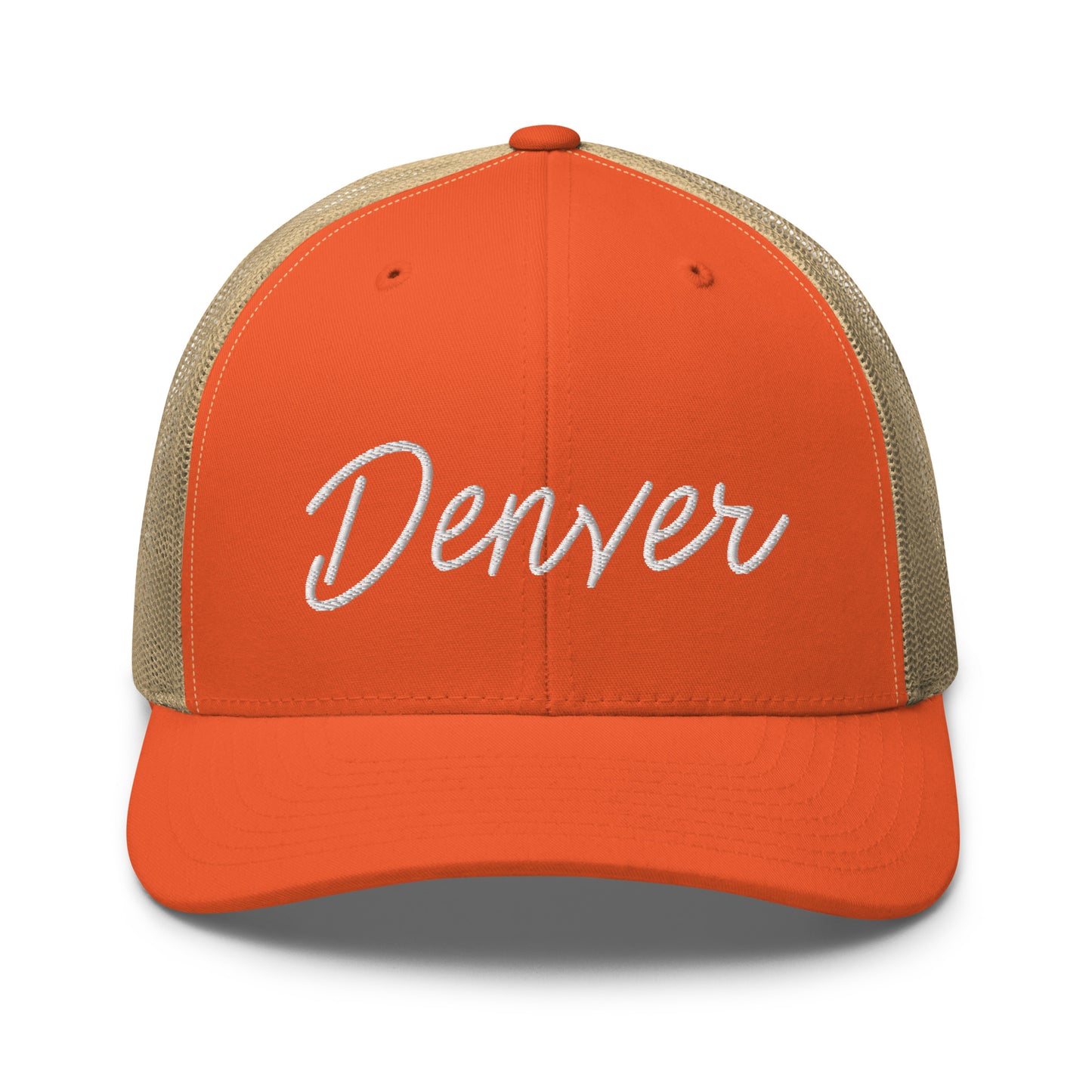 Denver Retro Script Mid 6 Panel Snapback Trucker Hat