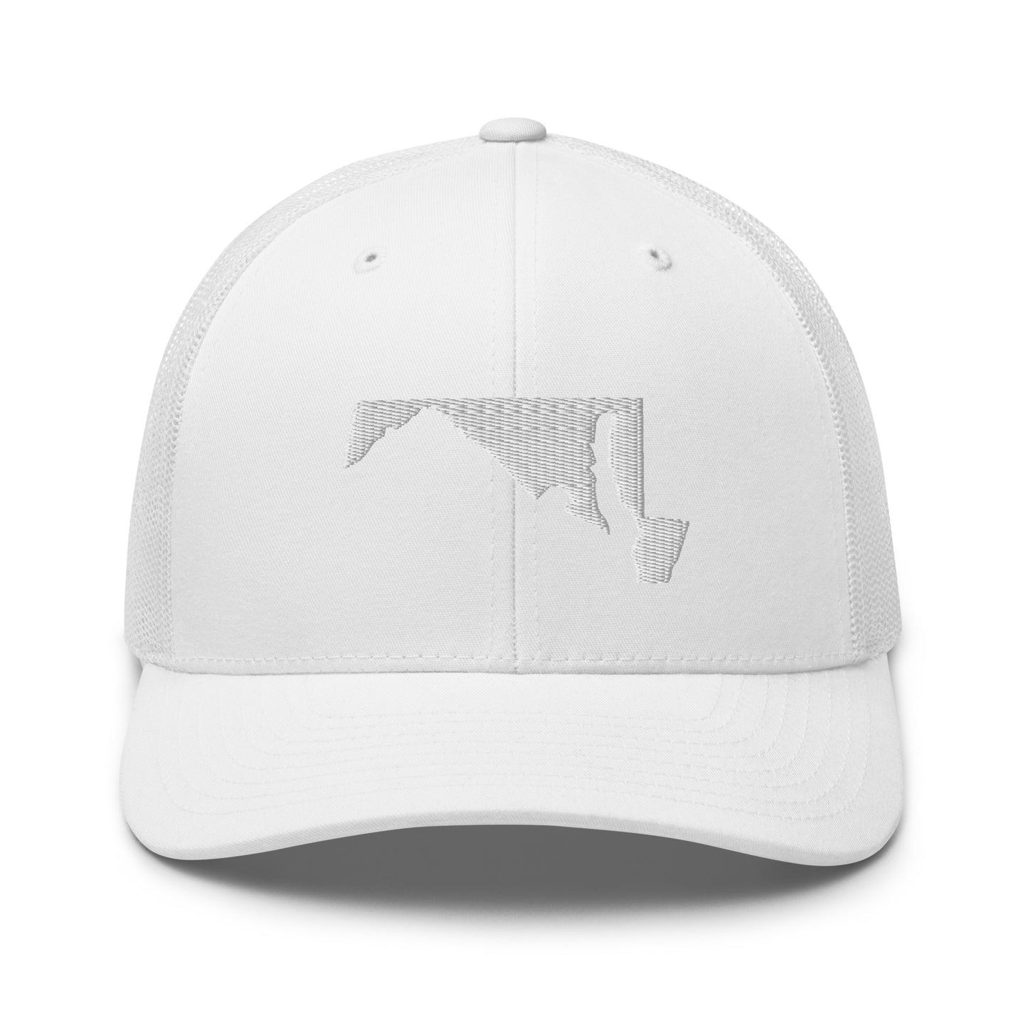 Maryland State Silhouette Mid 6 Panel Snapback Trucker Hat